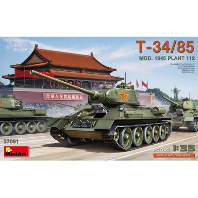 Mini Art T-34/85 Panzer Modellkit - Maßstab 1:35 Mini Art T-34/85 Panzer Modellkit - Maßstab 1:35