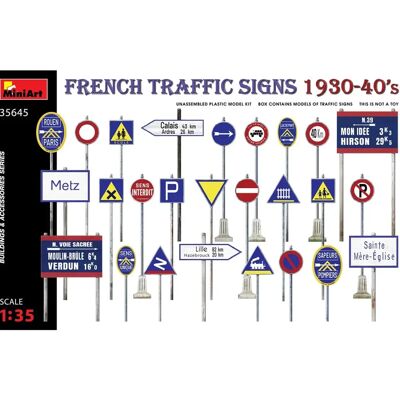 Mini Art Französische Verkehrsschilder 1930-40s - Verkehrsschilder Mini Art Französische Verkehrsschilder 1930-40s - Verkehrsschilder