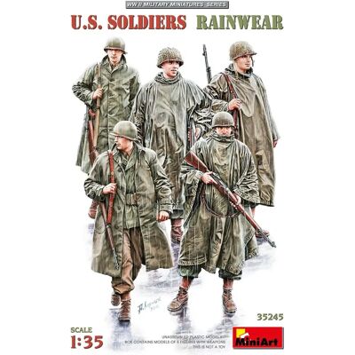 Mini Art Amerikanska soldater Regnkläder Modellfigur - Skala 1:35 Mini Art Amerikanska soldater Regnkläder Modellfigur - Skala 1:35