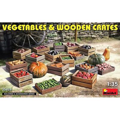 Miniart MIN35629 Légumes & Caisses en bois 1:35 - Accessoires pour Maquettes Miniart MIN35629 Légumes & Caisses en bois 1:35 - Accessoires pour Maquettes