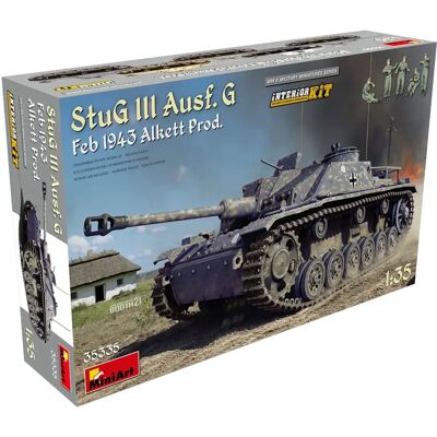 Mini Art StuG III Ausf. G Feb 1943 Alkett Prod. Innenkit - Militärmodellbausatz Mini Art StuG III Ausf. G Feb 1943 Alkett Prod. Innenkit - Militärmodellbausatz