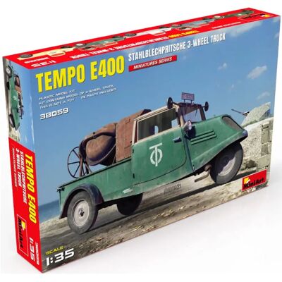 Mini Art - Tempo E400 Stahlblechpritsche 3-Wheel Truck - Modellfahrzeug Mini Art - Tempo E400 Stahlblechpritsche 3-Wheel Truck - Modellfahrzeug