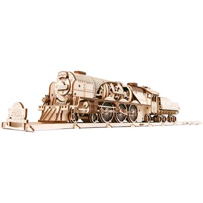 UGEARS V-Express 3D Puzzle - Holzmodell - Dampfzug UGEARS V-Express 3D Puzzle - Holzmodell - Dampfzug