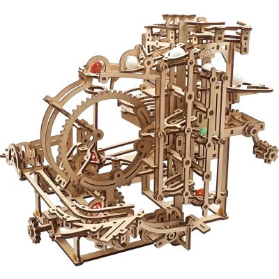 UGEARS Houten Marmerbaan Kit - 3D Puzzel met 3-Staps Hef & 10 Kogels UGEARS Houten Marmerbaan Kit - 3D Puzzel met 3-Staps Hef & 10 Kogels