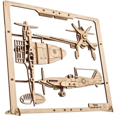 UGEARS Samolot Bojowy 2.5D Puzzle Zestaw Modelu z Drewna - Klasyczny WWII Spitfire UGEARS Samolot Bojowy 2.5D Puzzle Zestaw Modelu z Drewna - Klasyczny WWII Spitfire