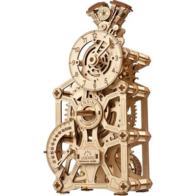 Ugears Motor Klok Houten Model - Motorontwerp - 265 stuks Ugears Motor Klok Houten Model - Motorontwerp - 265 stuks