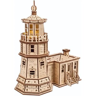 Kit Modèle du Phare Split Rock Ugears - Réplique en Bois, Lampe de Nuit DIY - Publicité Kit Modèle du Phare Split Rock Ugears - Réplique en Bois, Lampe de Nuit DIY - Publicité