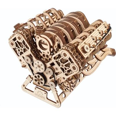 UGEARS V8 MOTOR 16,1x12,1x15cm - Modelbouwpakket UGEARS V8 MOTOR 16,1x12,1x15cm - Modelbouwpakket
