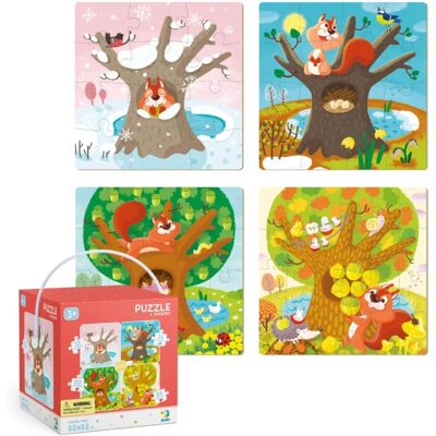 Dodo Puzzle 4 In 1 - Jahreszeiten, 72 Teile Dodo Puzzle 4 In 1 - Jahreszeiten, 72 Teile