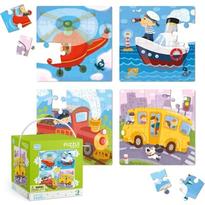 Dodo Puzzle Fahrzeuge 4in1 - Puzzle Dodo Puzzle Fahrzeuge 4in1 - Puzzle