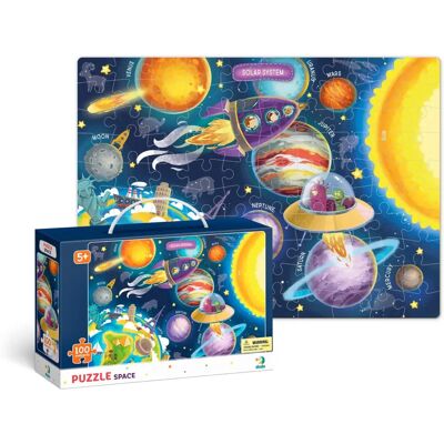 Dodo Weltraum Puzzle - 100 Teile - Lehrspiel zum Sonnensystem Dodo Weltraum Puzzle - 100 Teile - Lehrspiel zum Sonnensystem