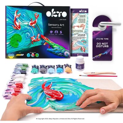 OKTO Koi Carps 30x40cm Kreatywny Zestaw Artystyczny - Sztuka OKTO Koi Carps 30x40cm Kreatywny Zestaw Artystyczny - Sztuka