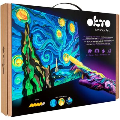 OKTO Zmysłowa Sztuka DIY 3D Nocą Pełną Gwiazd Zestaw do Malowania OKTO Zmysłowa Sztuka DIY 3D Nocą Pełną Gwiazd Zestaw do Malowania