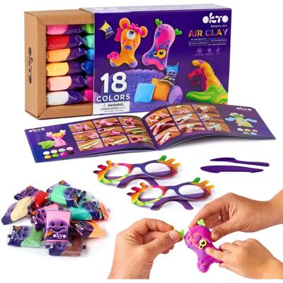 Maksik Leichte Knetmasse-Set - 18 Farben Maksik Leichte Knetmasse-Set - 18 Farben