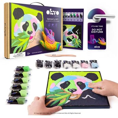 Zestaw Sztuki Sensorycznej Panda OKTO - Malowanie z Gliny 3D dla Dzieci Zestaw Sztuki Sensorycznej Panda OKTO - Malowanie z Gliny 3D dla Dzieci