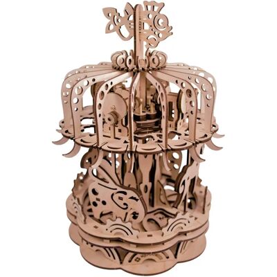MNS Wooden Carousel 3D Model - Wooden Puzzle - PWCA MNS Wooden Carousel 3D Model - Wooden Puzzle - PWCA
