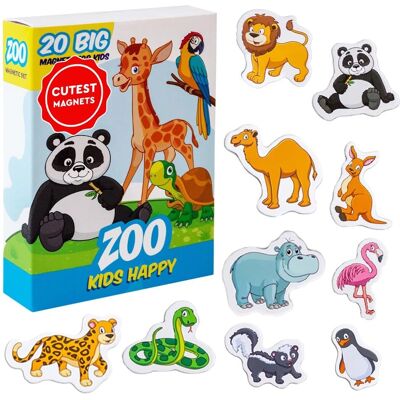 Magdum Giraffe Lion Éléphant Ensemble d'aimants de zoo pour enfants - Magnets éducatifs d'animaux - Publicité Magdum Giraffe Lion Éléphant Ensemble d'aimants de zoo pour enfants - Magnets éducatifs d'animaux - Publicité