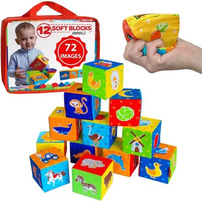 MAGDUM MACIK 12 Soft Blocks - 12 blocs - Jouet - Publicité MAGDUM MACIK 12 Soft Blocks - 12 blocs - Jouet - Publicité