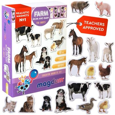 MAGDUM Magnets d’Animaux de Ferme pour Enfants - Jouets Éducatifs 3 Ans - Publicité MAGDUM Magnets d’Animaux de Ferme pour Enfants - Jouets Éducatifs 3 Ans - Publicité