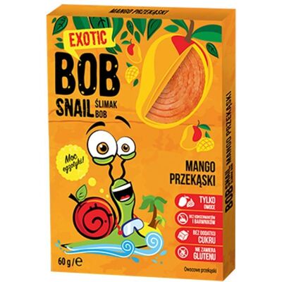Eco-Snack BOB SNAIL Mango Snack - Bez Dodatku Cukru - Wegan Eco-Snack BOB SNAIL Mango Snack - Bez Dodatku Cukru - Wegan
