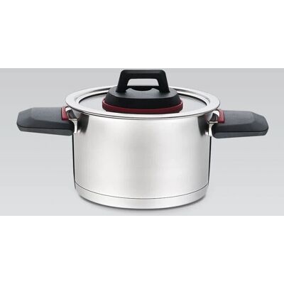 Feel Maestro MR-3530-22 Rote Schwarze Stahl Edelstahl Kunststoff - Kasserolle Feel Maestro MR-3530-22 Rote Schwarze Stahl Edelstahl Kunststoff - Kasserolle