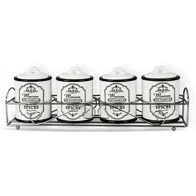 Set de 4 frascos de cerámica Feel Maestro - Almacenamiento de cocina Set de 4 frascos de cerámica Feel Maestro - Almacenamiento de cocina