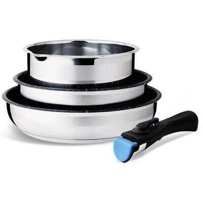 Pan Feel Maestro MR-3529-4 Stainless Steel Set - 3 Sizes Pan Feel Maestro MR-3529-4 Stainless Steel Set - 3 Sizes
