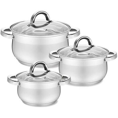 Maestro - MR-3522-6M - 3.5 L - Rond - Ensemble de casseroles - Publicité Maestro - MR-3522-6M - 3.5 L - Rond - Ensemble de casseroles - Publicité