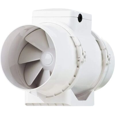 Vents Vents TT 100 - Inline Ventilator - Grijs & Zilver Vents Vents TT 100 - Inline Ventilator - Grijs & Zilver