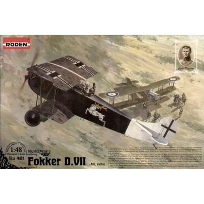 Roden Fokker D.VII Alb (früh) Maßstab 1:48 - Modellflugzeugbausatz Roden Fokker D.VII Alb (früh) Maßstab 1:48 - Modellflugzeugbausatz