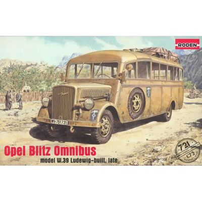 Roden Opel Blitz 3.6-47 Späte Typ Omnibus Militär Modellbausatz - 1:72 Roden Opel Blitz 3.6-47 Späte Typ Omnibus Militär Modellbausatz - 1:72