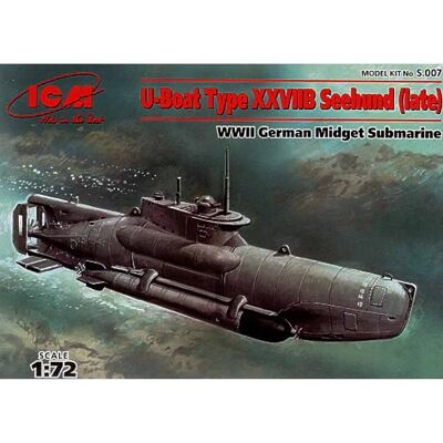 Kit Maquette U-Boat Type XXVIIB Seehund Version Tardive - 1:72 - Publicité Kit Maquette U-Boat Type XXVIIB Seehund Version Tardive - 1:72 - Publicité