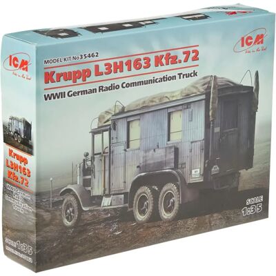 ICM Krupp L3H163 Kfz.72 Camion Radio Allemand WWII - Kit Modèle Militaire - Publicité ICM Krupp L3H163 Kfz.72 Camion Radio Allemand WWII - Kit Modèle Militaire - Publicité