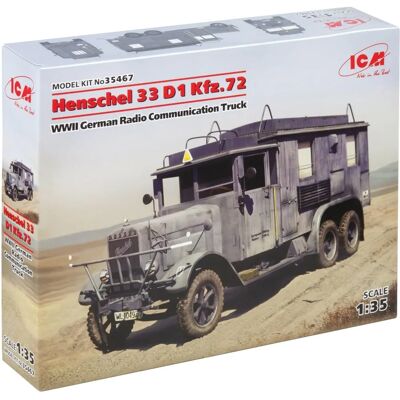 Henschel 33 D1 Kfz.72 WWII deutsches Funk-Transportfahrzeug - Militärmodellbausatz Henschel 33 D1 Kfz.72 WWII deutsches Funk-Transportfahrzeug - Militärmodellbausatz
