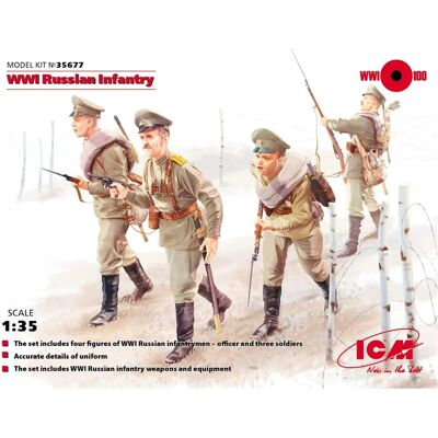 ICM WWI Russische Infanterie - Modellfiguren - 1/35 ICM WWI Russische Infanterie - Modellfiguren - 1/35
