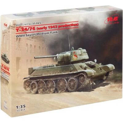 ICM Russische T-34/76 Modellbausatz - WWII Sowjetischer 1:35 ICM Russische T-34/76 Modellbausatz - WWII Sowjetischer 1:35