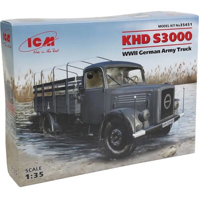 ICM KHD S3000 - Deutscher Armeewagen - Militärmodellbausatz - 1:35 ICM KHD S3000 - Deutscher Armeewagen - Militärmodellbausatz - 1:35