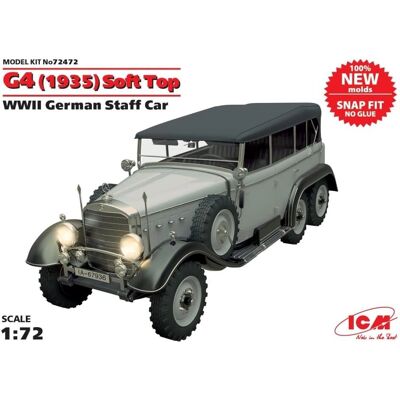 ICM G4 1935 Modellbausatz - Deutscher Stab Auto - 1:72 ICM G4 1935 Modellbausatz - Deutscher Stab Auto - 1:72
