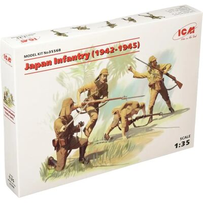 ICM Infanterie Japonaise - 1/35 - 4 Figurines WWII - Publicité ICM Infanterie Japonaise - 1/35 - 4 Figurines WWII - Publicité