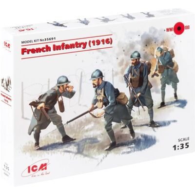 Infanterie française 1916 - Figurines WWI - 4 Figurines - Publicité Infanterie française 1916 - Figurines WWI - 4 Figurines - Publicité