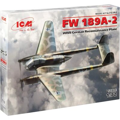 ICM Focke-Wulf Fw-189A-2 WWII Reconnaissance Plane - Modellbausatz ICM Focke-Wulf Fw-189A-2 WWII Reconnaissance Plane - Modellbausatz