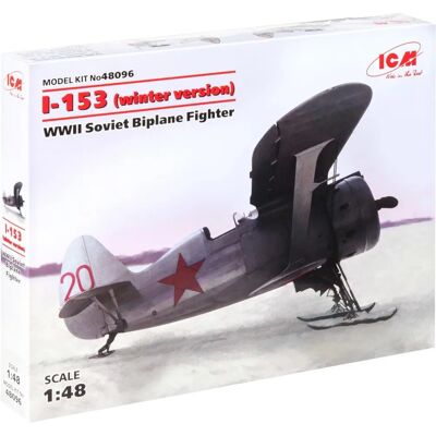 ICM Polikarpov I-153 Sovjet Biplan Jäger - Skala 1:48 ICM Polikarpov I-153 Sovjet Biplan Jäger - Skala 1:48