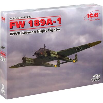 ICM Focke-Wulf Fw-189A-1 Maßstab 1:72 WWII Nachtjäger Modell ICM Focke-Wulf Fw-189A-1 Maßstab 1:72 WWII Nachtjäger Modell