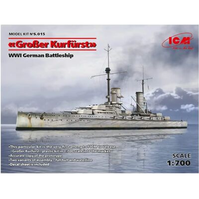 ICM Grosser Kurfurst - 1:700 Schiffbausatz ICM Grosser Kurfurst - 1:700 Schiffbausatz