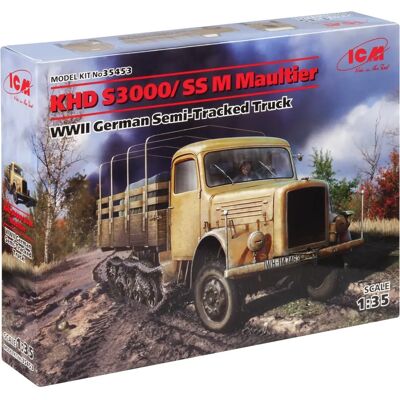 Marke Modell KHD S3000/SS M Maultier - WWII Deutscher Semi-Tracked Truck - Modellbausatz Marke Modell KHD S3000/SS M Maultier - WWII Deutscher Semi-Tracked Truck - Modellbausatz
