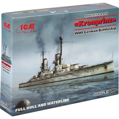ICM Kronprinz 1:700 Schiffsbausatz - Vollrumpf & Wasserlinie ICM Kronprinz 1:700 Schiffsbausatz - Vollrumpf & Wasserlinie