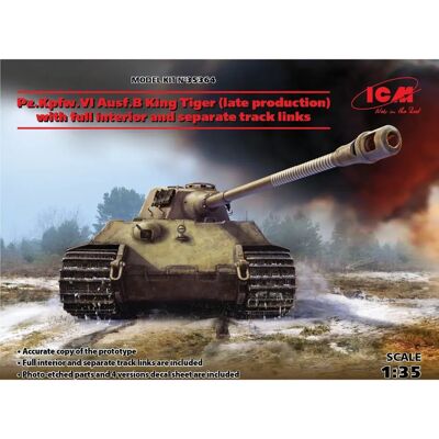 ICM 1:35 Deutscher Schwerer Panzer King Tiger Ausf.B mit Vollinterieur ICM 1:35 Deutscher Schwerer Panzer King Tiger Ausf.B mit Vollinterieur