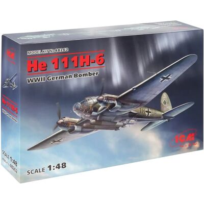 ICM Heinkel He-111H-6 WWII Bomber - 1:48 Maßstabsmodell ICM Heinkel He-111H-6 WWII Bomber - 1:48 Maßstabsmodell