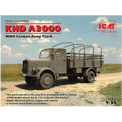 KHD A3000 WWII Deutscher Lastwagen - Maßstab 1:35 Militärmodellbausatz KHD A3000 WWII Deutscher Lastwagen - Maßstab 1:35 Militärmodellbausatz