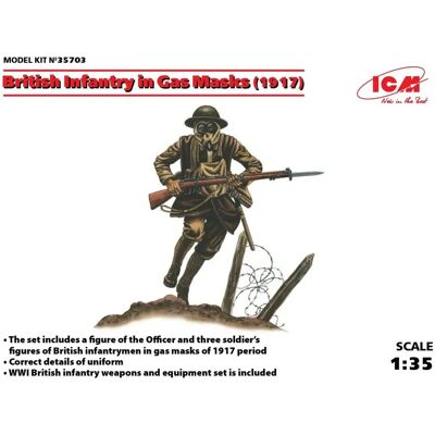Infanterie britannique dans masques à gaz - WWI 1917 Figurines - Publicité Infanterie britannique dans masques à gaz - WWI 1917 Figurines - Publicité